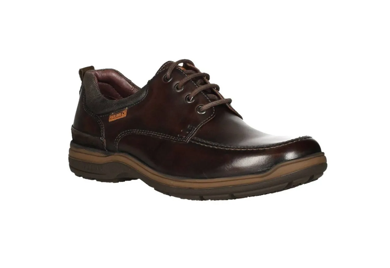 Blucher Piel Marron Bordon Cuello Acolchado Grabado