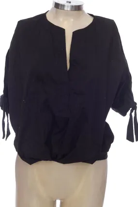 Blusa color Negro - Trapito con lienzo