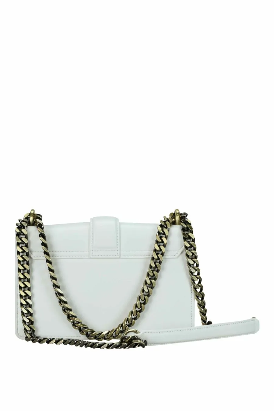 Bolso bandolera blanco con hebilla de serpientes