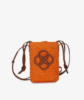 Bolso de rafia Martina K 23280-026-01 en naranja  Medidas 15 X 20 X 6 ctms