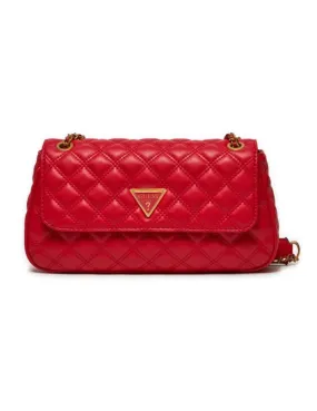 Bolso Guess Giully rojo guateado y solapa para mujer