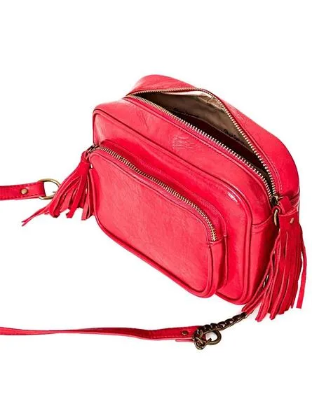 bolso pepe jeans moira fucsia para mujer