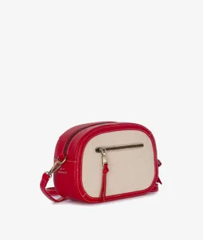 Bolso textil Martina K 23270-015-01 en rojo  Medidas 25 X 17 X 7 ctms