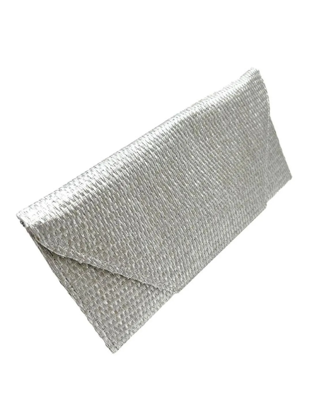 BOLSOS FIESTA PLATEADOS CARTERA RAFIA PARA BODAS BAUTIZOS Y COMUNIONES