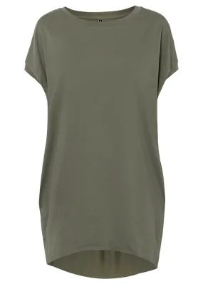 Camiseta larga oversize Verde oliva