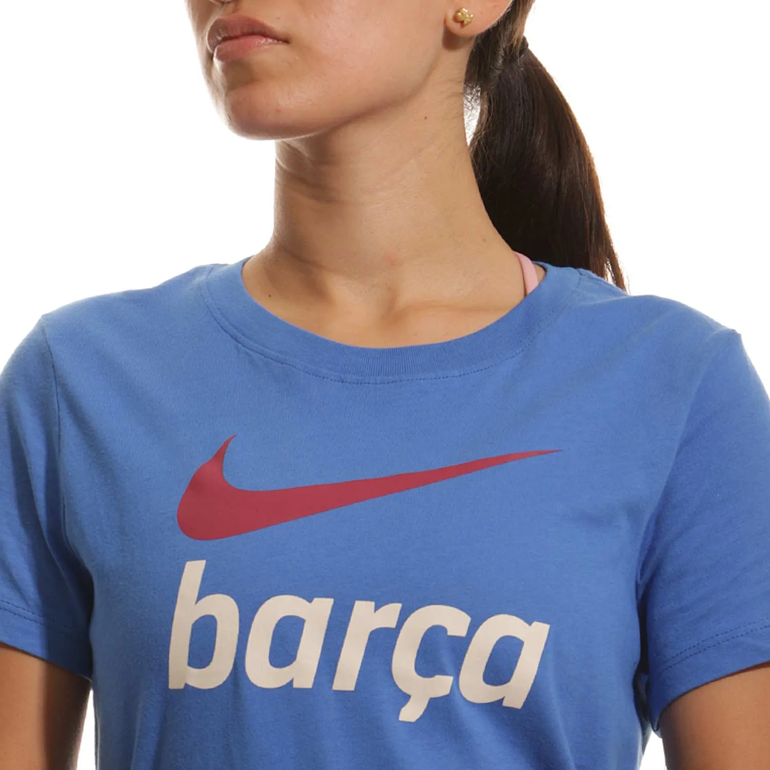 Camiseta Nike Barcelona mujer Swoosh Club algodón