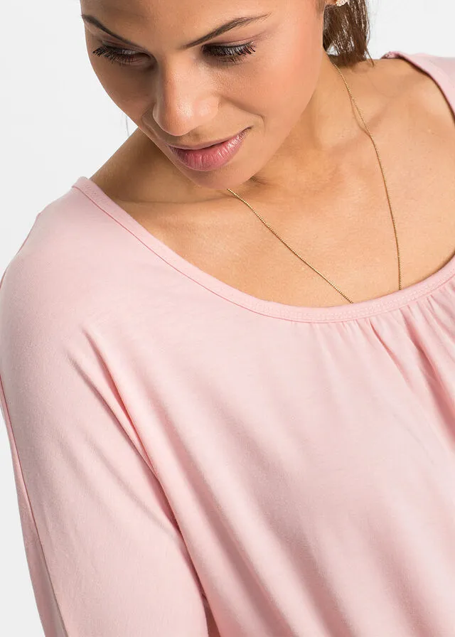 Camiseta oversize rosa viejo