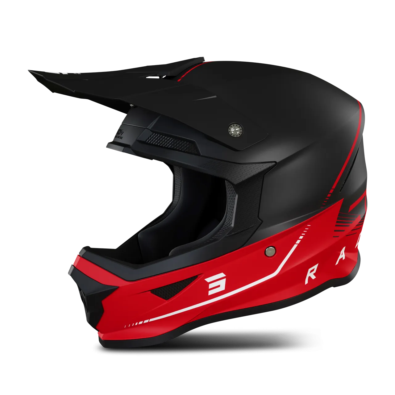 Casco de Cross Shot Furious 3.0 Negro-Rojo