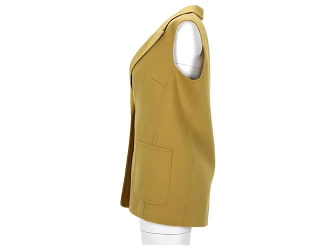 Chaleco con cara forrada Max Mara en lana amarilla Amarillo 