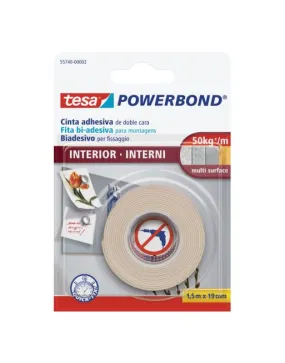 CINTA ADHESIVA TESA DOBLE CARA POWERBOND EXTRAFUERTA 1,5MX19MM