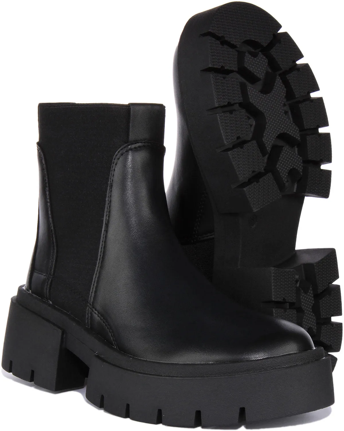 City Shoes W Brazil100 Bota corta estilo ancho para mujer en negro