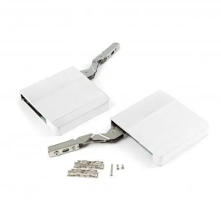 Compás para puertas elevables fuerza 580-1250 Agile acero y plástico blanco Emuca