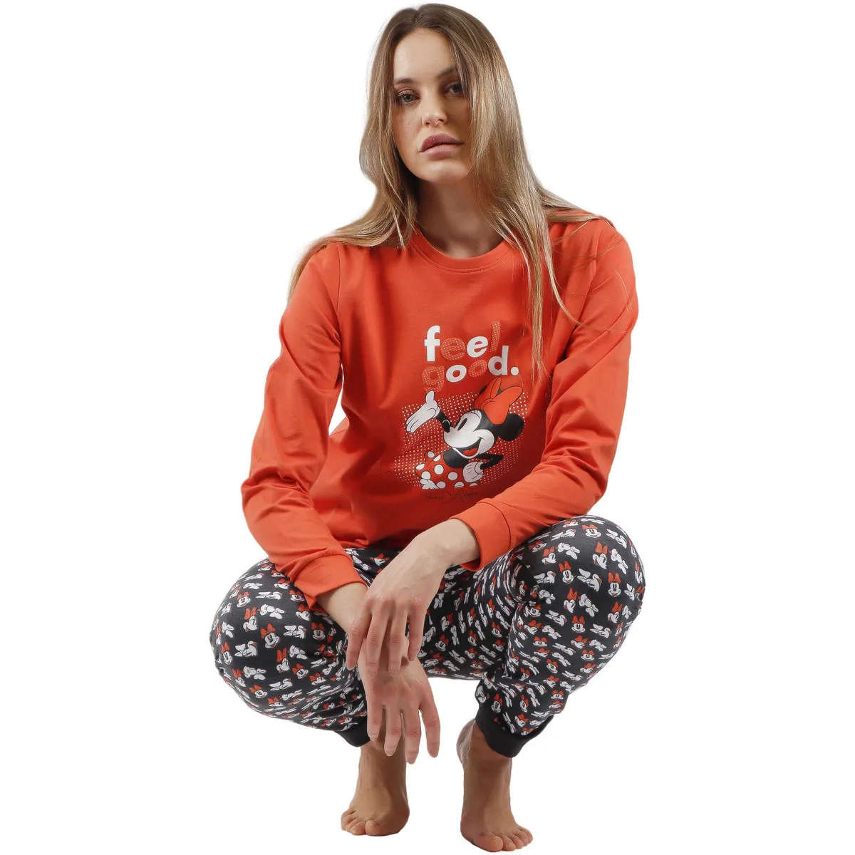 Conjunto de pijama pantalón top manga larga Minnie Legend