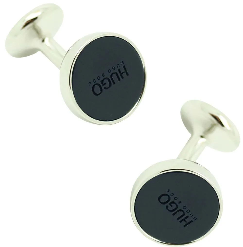 Gemelos para camisa Hugo Boss round classic azul marino