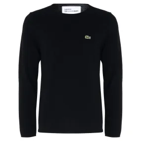 Jersey Comme Des Garçons Shirt x Lacoste negro con logotipo