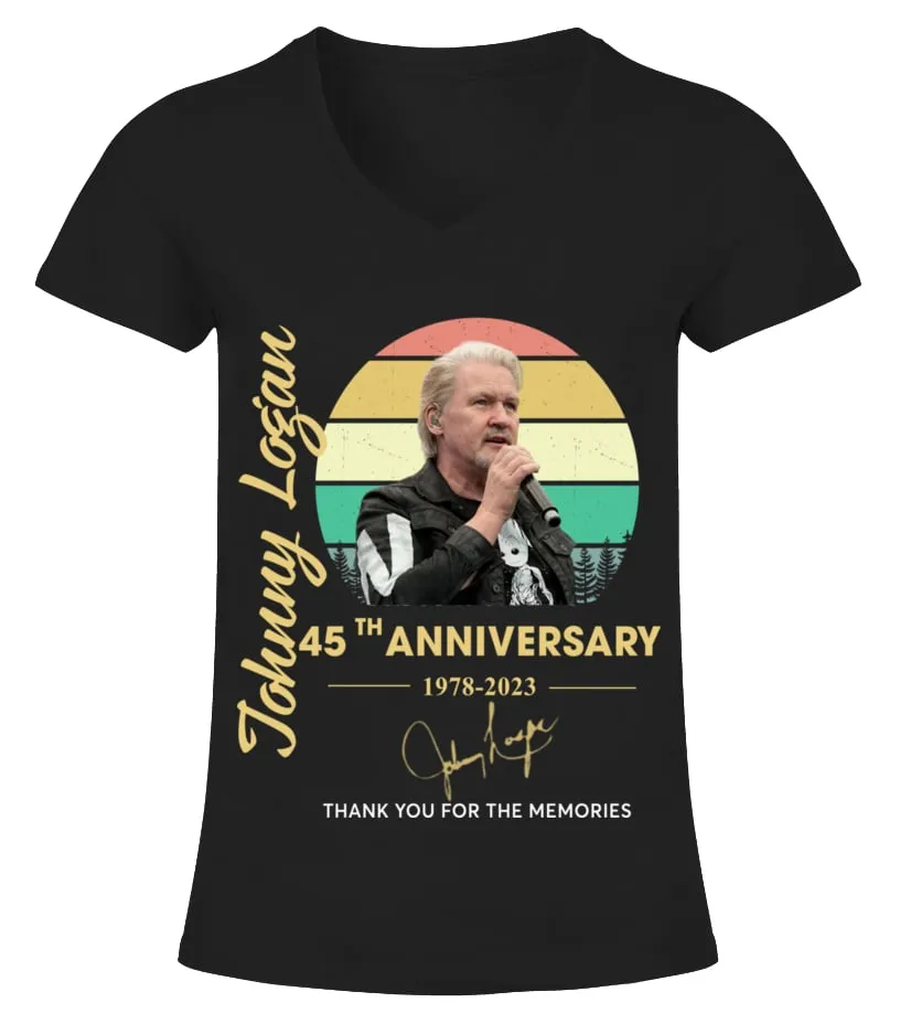 JOHNNY LOGAN 45TH ANNIVERSARY Camiseta cuello pico Mujer