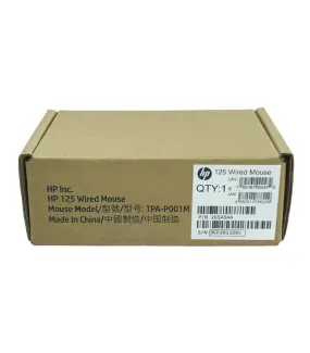 MOUSE HP 125 USB ALAMBRICO PC BK / 265A9AA ORIG