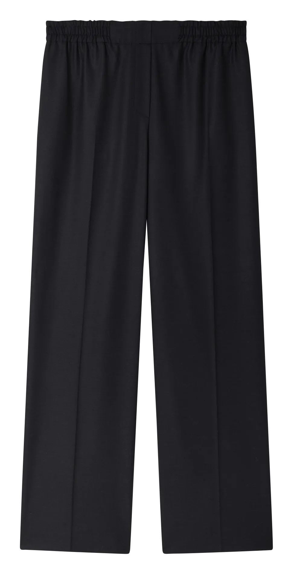 NAYELY - Pantalón amplio de mezcla de lana Declic en negro