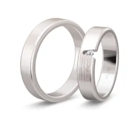 Par de argollas de matrimonio  INSPIRATIONS - Oro 14k  5mm C