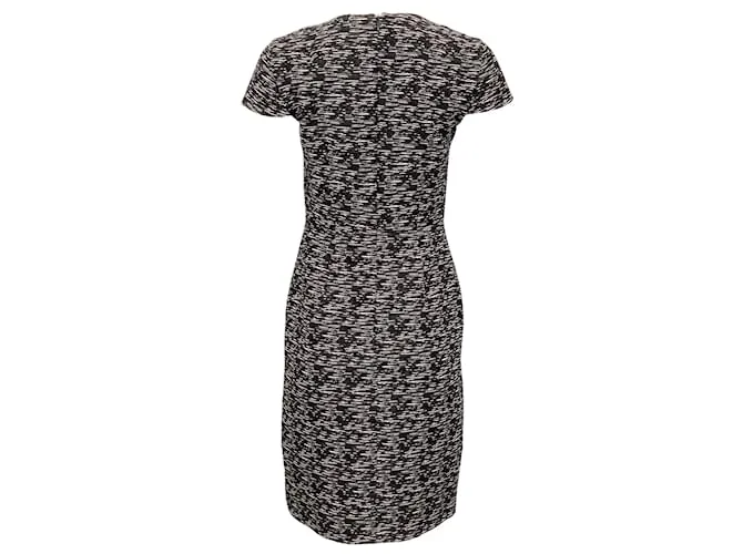 Paule Ka negro / Vestido blanco con mangas japonesas en intarsia 