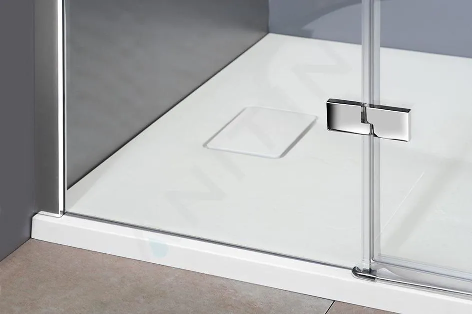 Polysan Fortis Line - Puerta de ducha 120 cm, derecha, cromo/vidrio transparente FL1012R