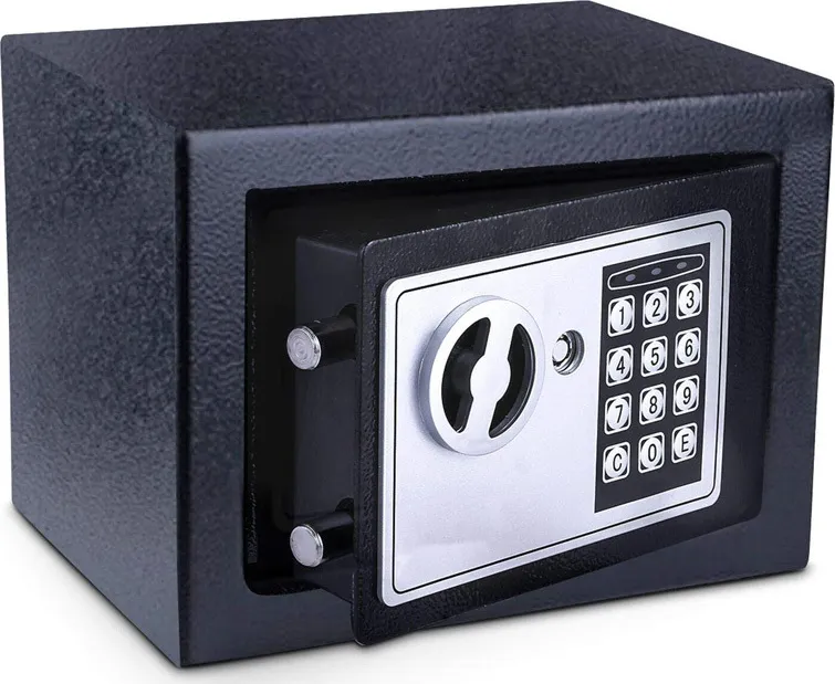 POWERTECH Caja fuerte de seguridad SB-17E, 3-8 dígitos, 17x23x17cm