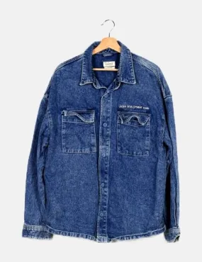 Pull&Bear Sobrecamisa denim oversize automaticos