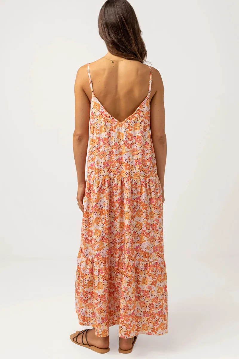 Rosa Floral Tiered Midi Dress