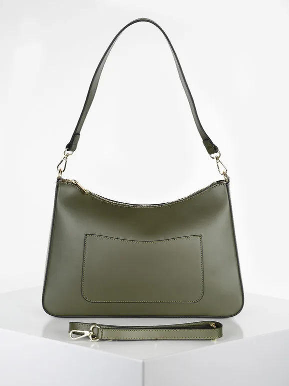 Solada Bolso baguette rígido en piel auténtica
