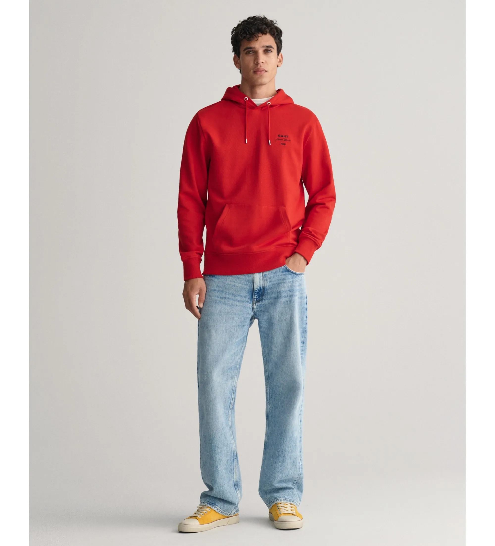 Sudadera con capucha Script Graphic rojo