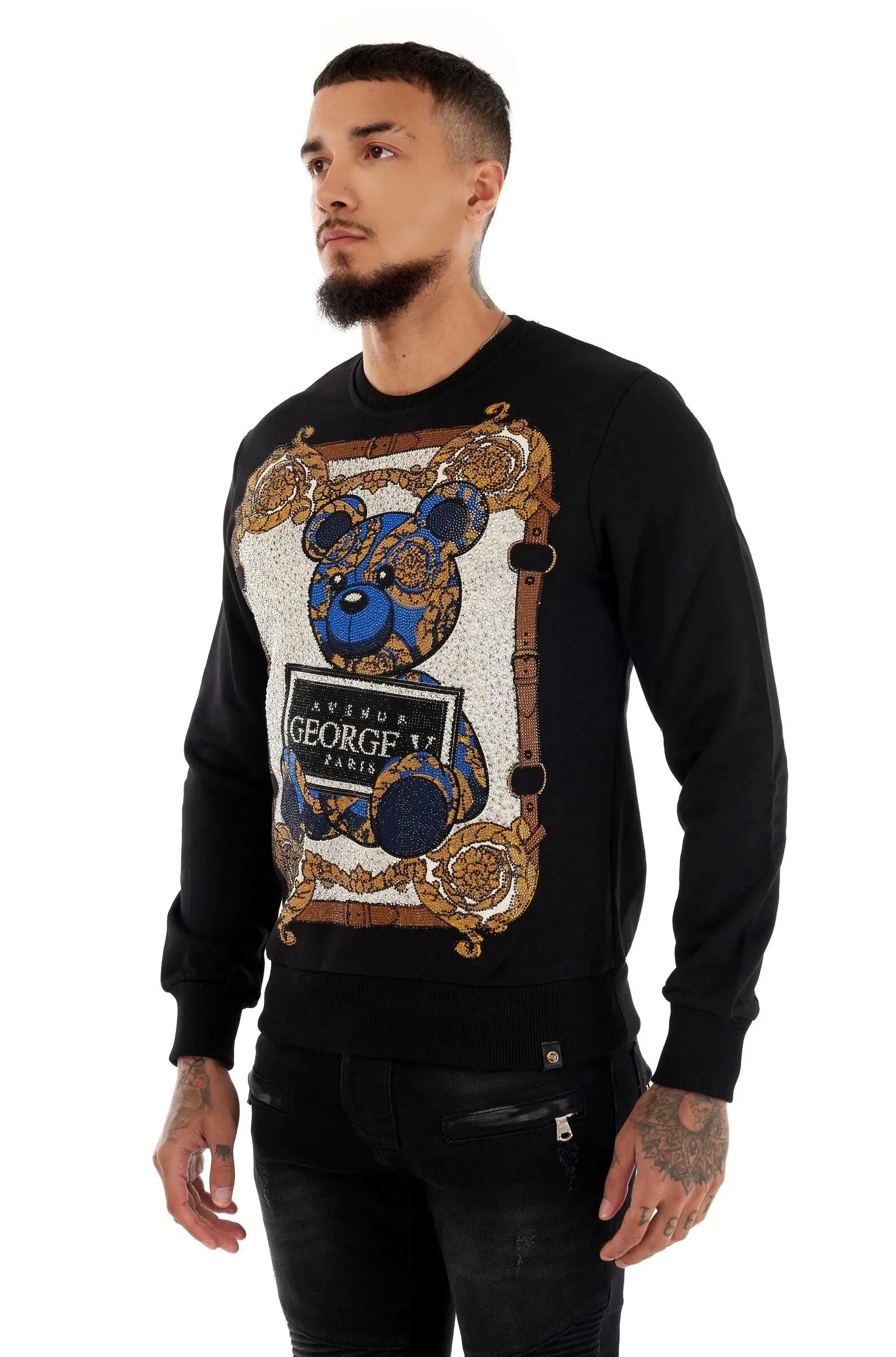 Sudadera GEORGE V - GV2324 BLK/SAX