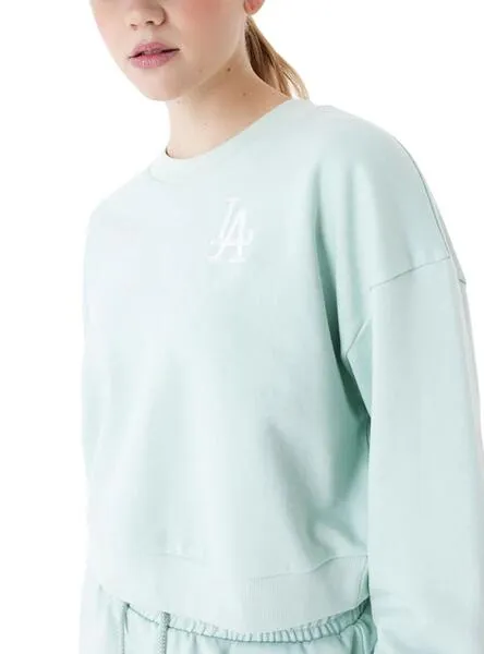 Sudadera New Era Crop Neck LA Dodgers Verde Mujer