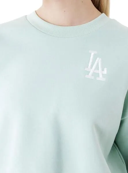 Sudadera New Era Crop Neck LA Dodgers Verde Mujer