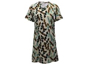VESTIDO CAMBIO GEOMÉTRICO DE MARNI EN VISCOSA CON ESTAMPADO MULTICOLOR 