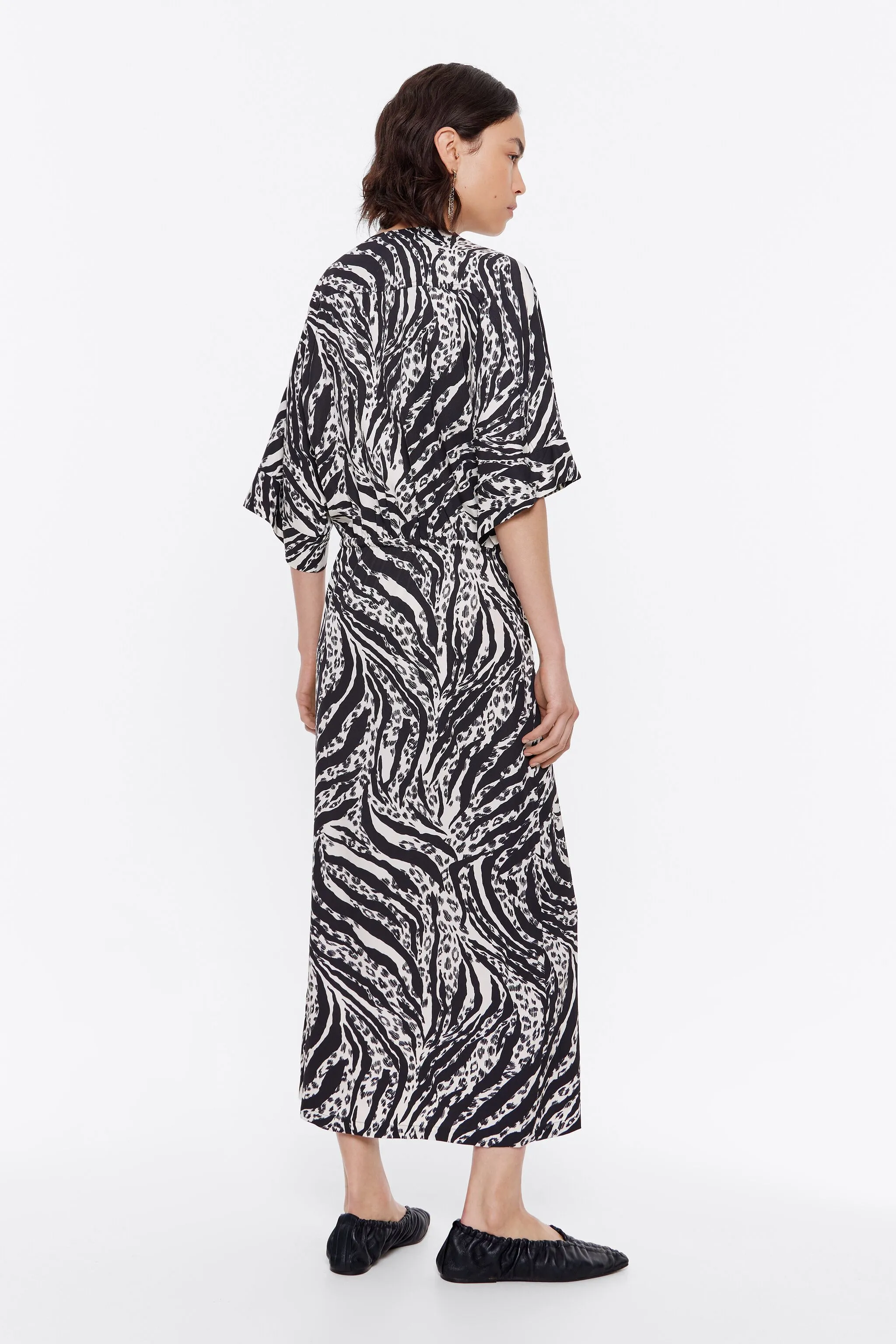 Vestido lazada Zebra marfil
