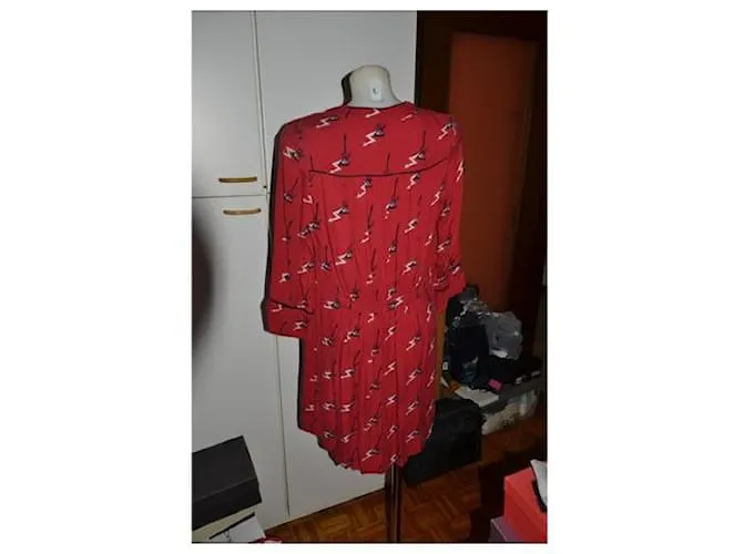 Zadig & Voltaire Vestido Roja Multicolor 