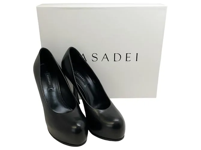 Zapatos de plataforma Minorca de cuero negro Casadei 